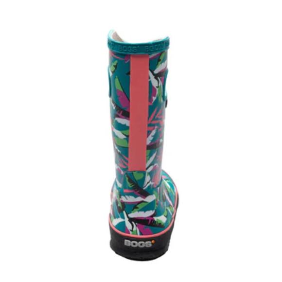 Bogs Kid's Waterproof Rainboot Palm Duo 2023 dark turquoise size 5 New in Box - Picture 2 of 4